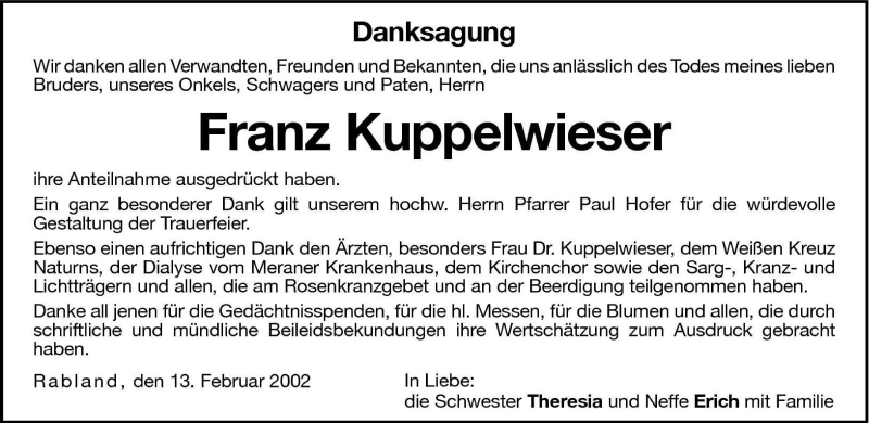 Traueranzeigen