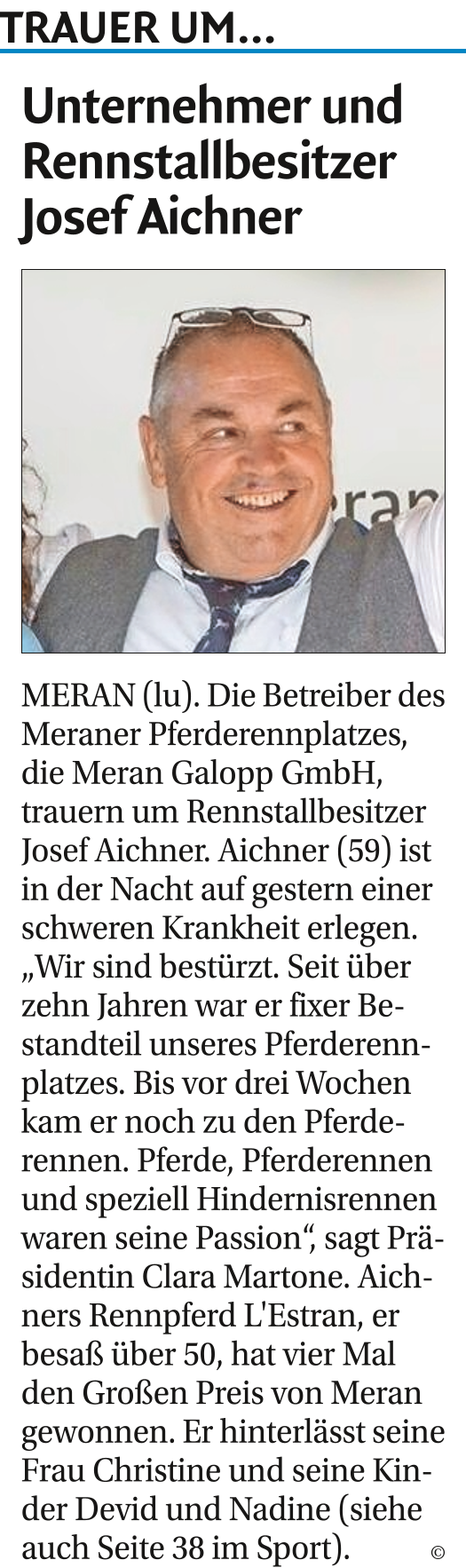 Artikel Dolomiten vom 17.06.2026