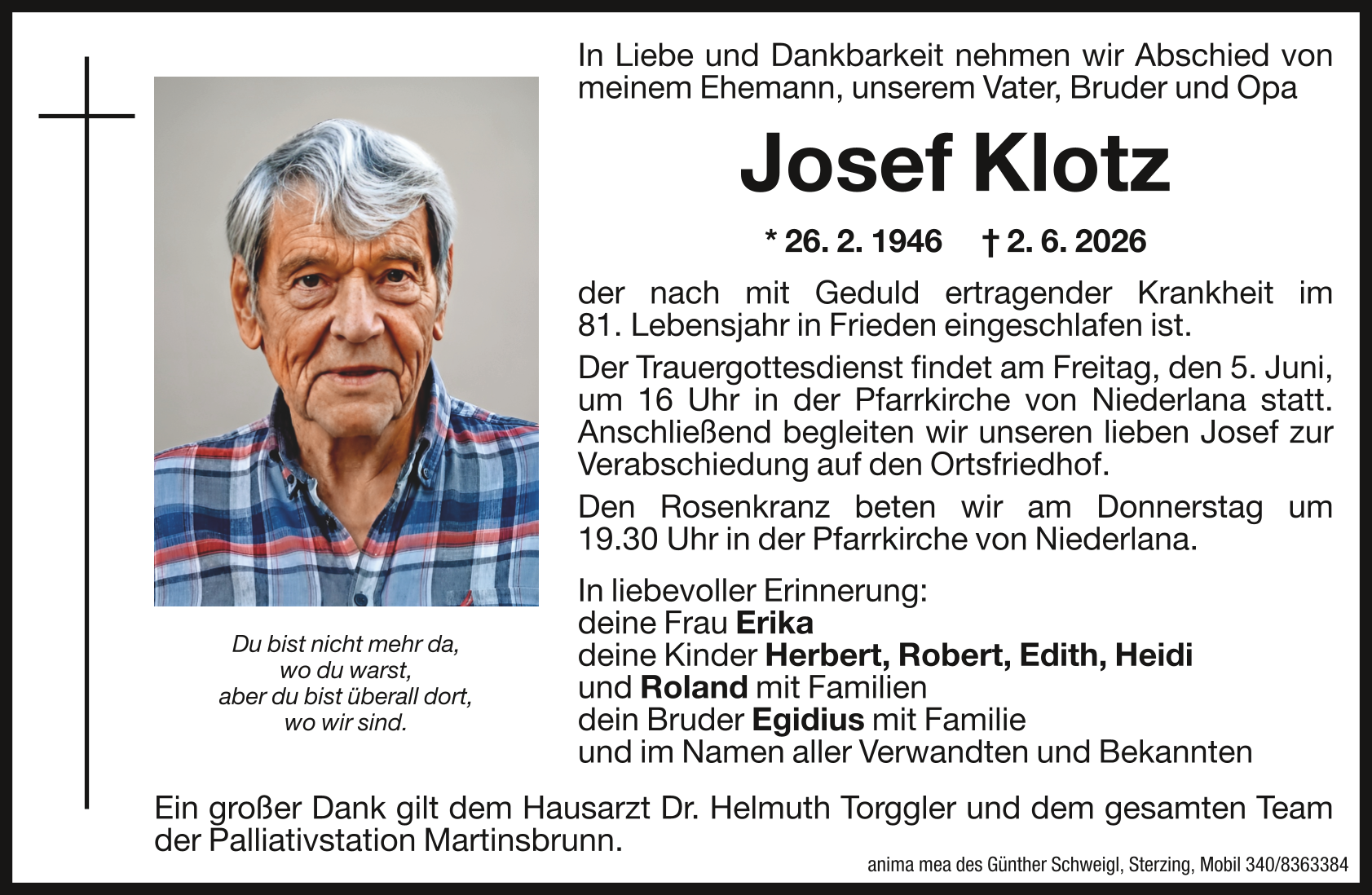 Klotz Josef - TA
