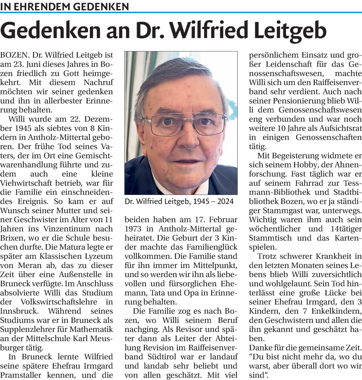 Traueranzeige