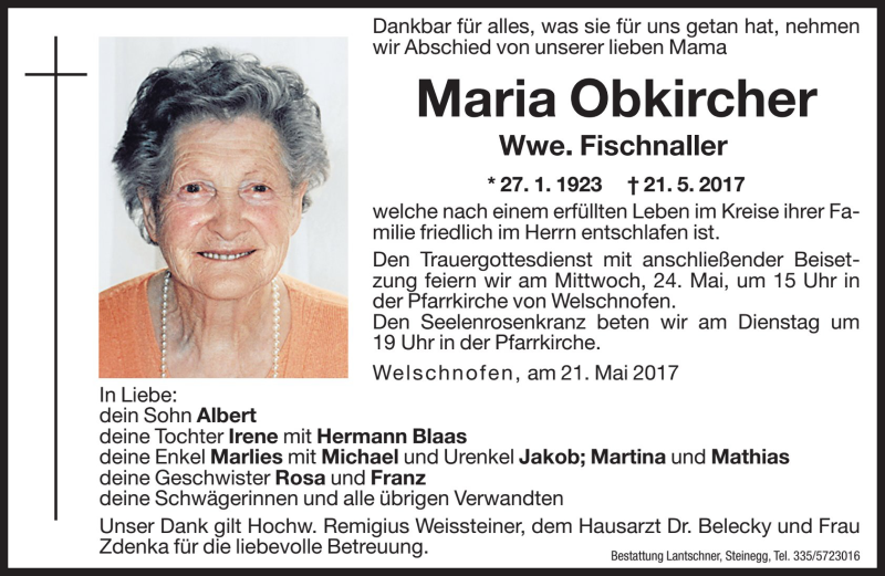 Traueranzeige