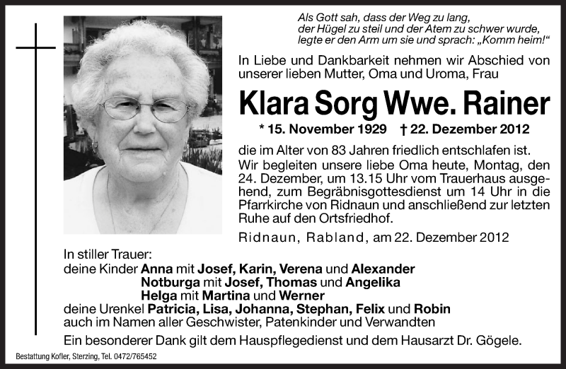 Traueranzeige