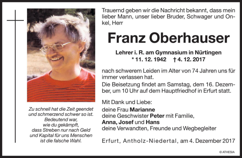 Traueranzeige