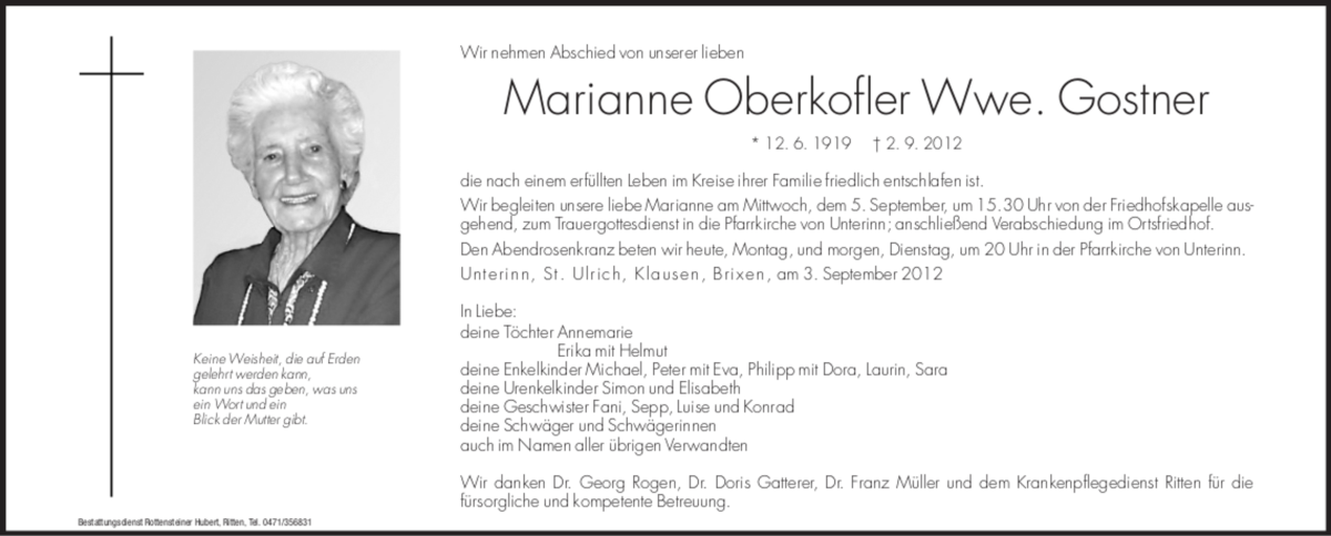 Traueranzeige