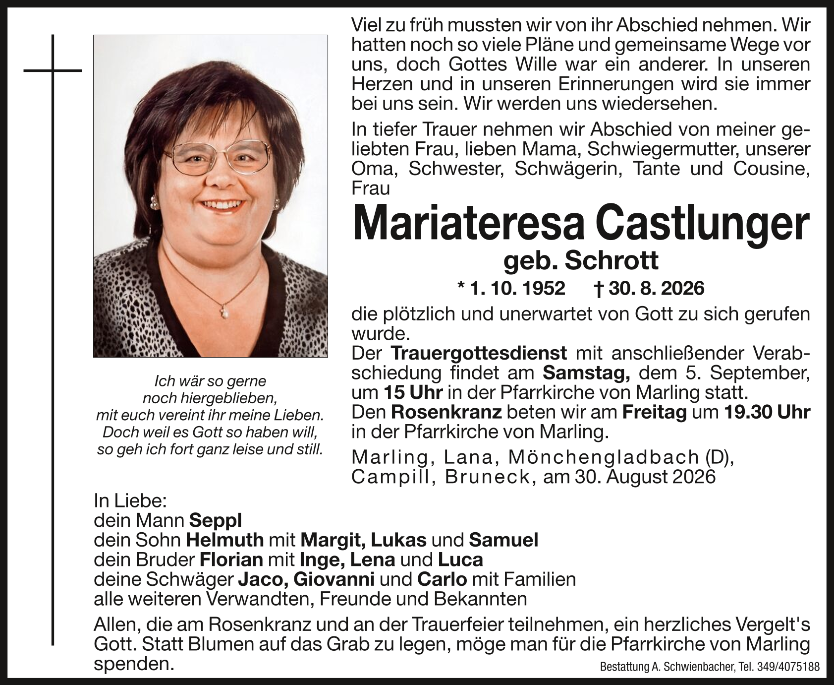 Schrott Mariateresa Castlunger - TA