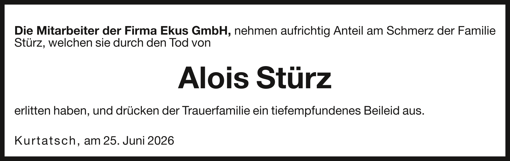 Stürz Alois - AN Ekus