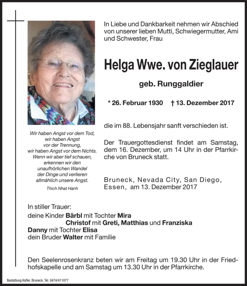 Traueranzeige
