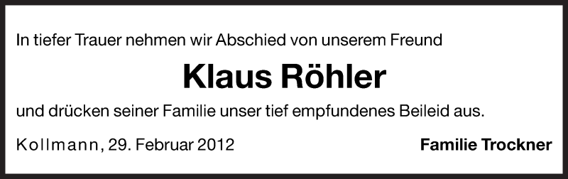 Traueranzeige