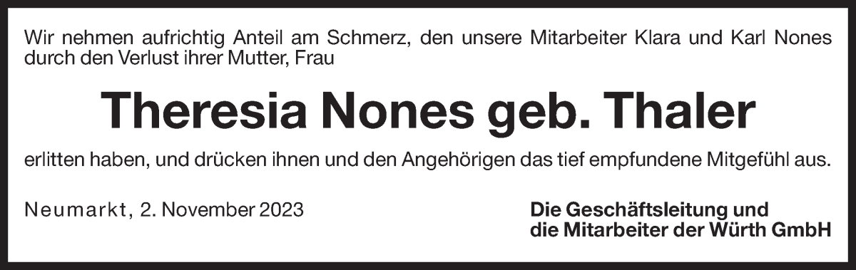 Traueranzeige
