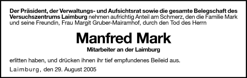 Manfred Mark | Südtirols größtes Trauerportal · Trauerportal Südtirol