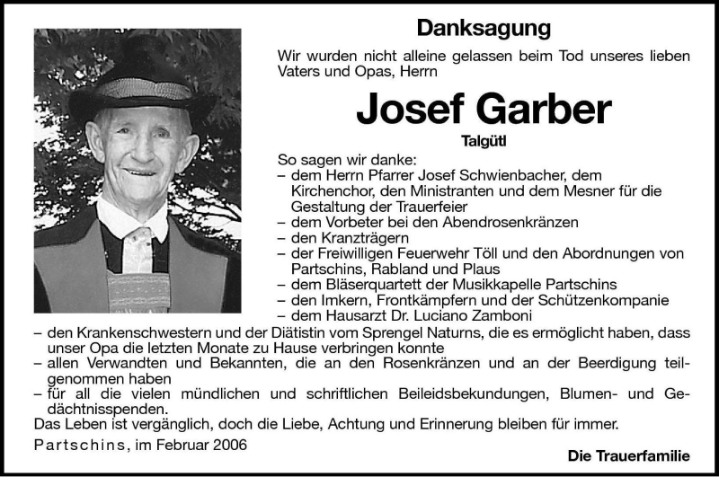 Traueranzeigen