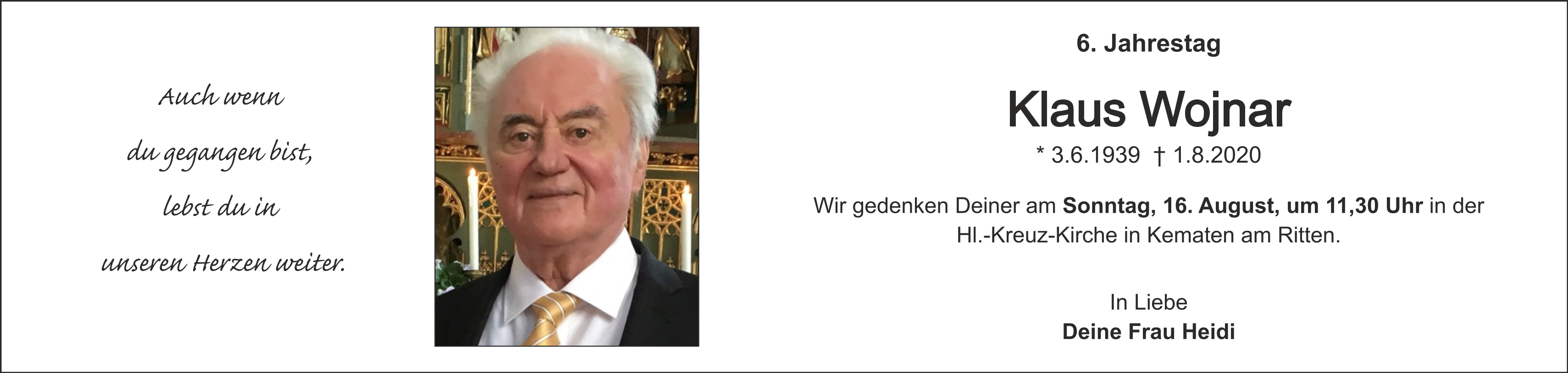 Wojnar Klaus - JA - 6. Jahrestag