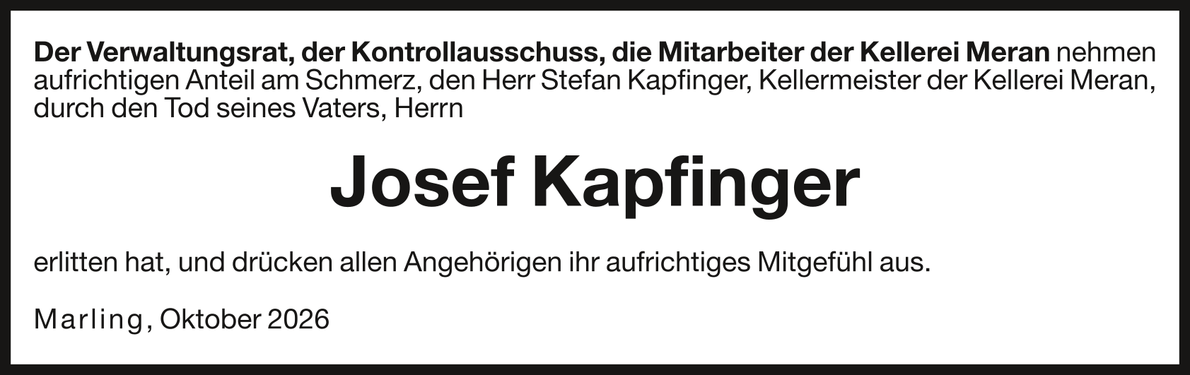 Kapfinger Josef - AN