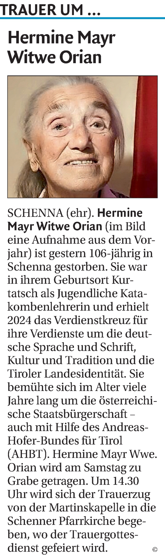 Traueranzeige