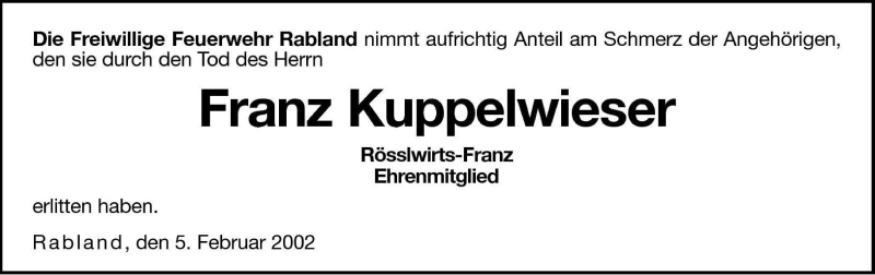 Traueranzeigen