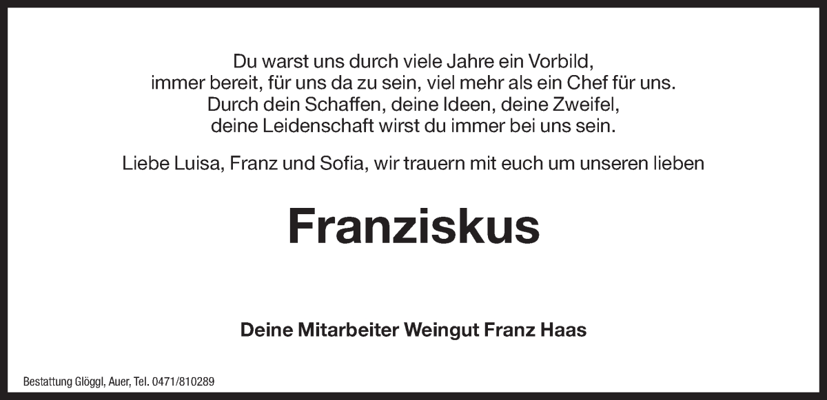 Traueranzeige