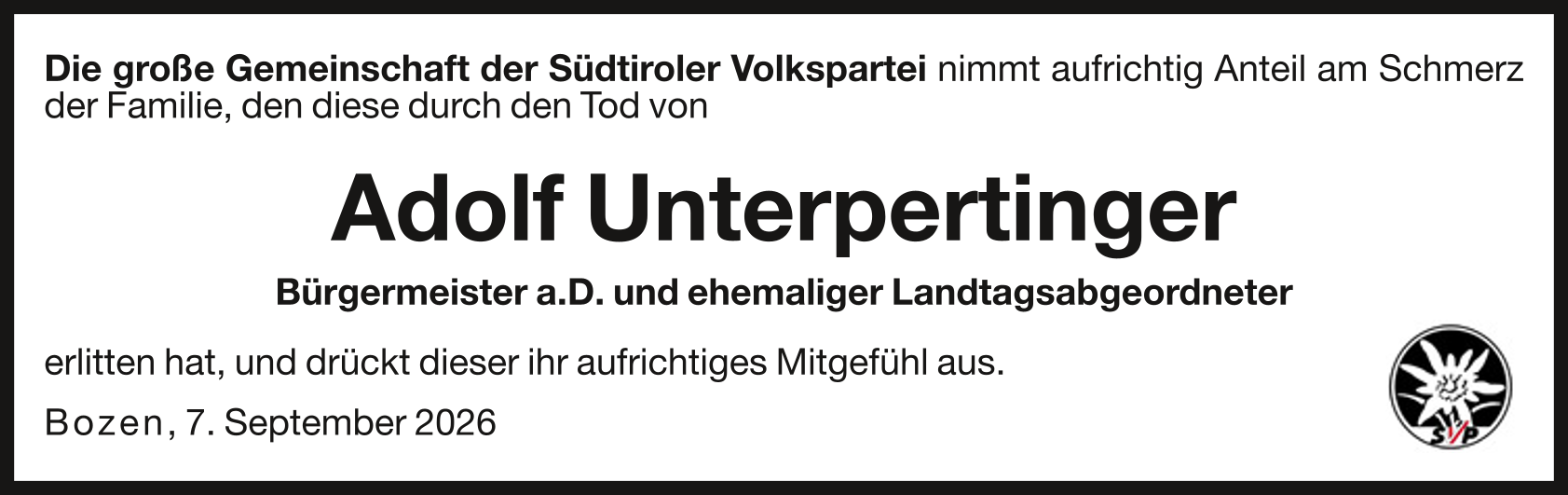 Unterpertinger Adolf - AN