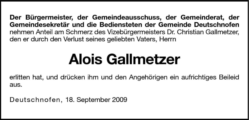 Traueranzeigen