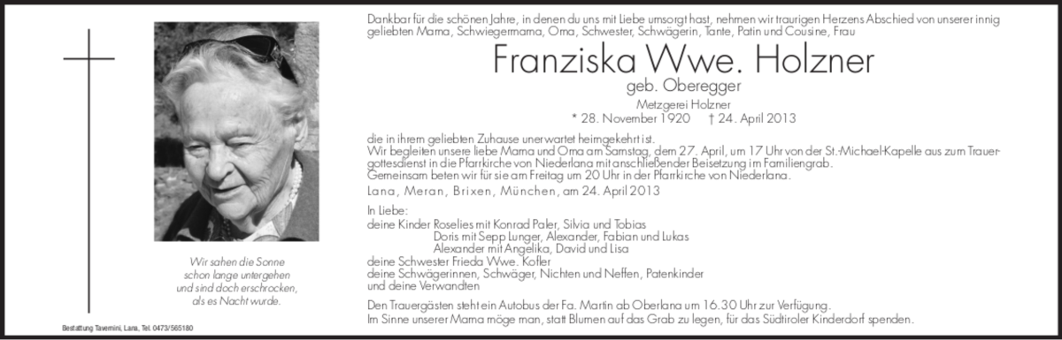 Traueranzeige