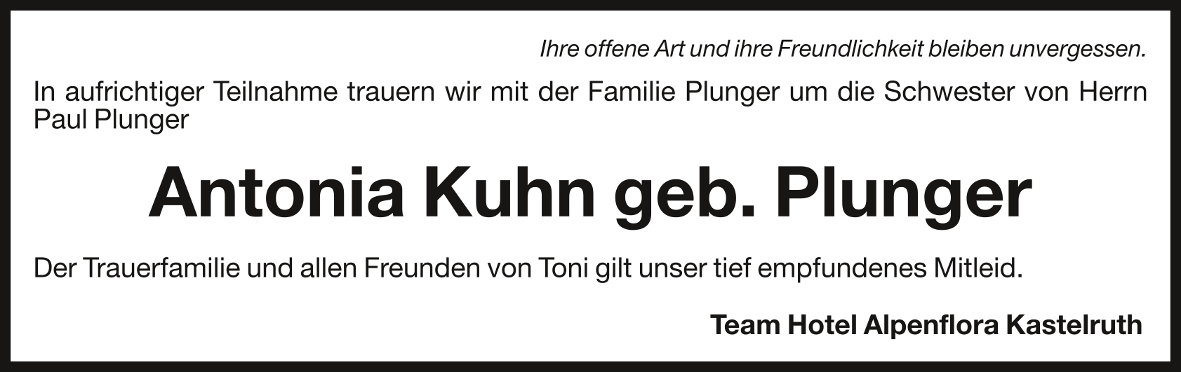 Antonia Kuhn Plunger - AN