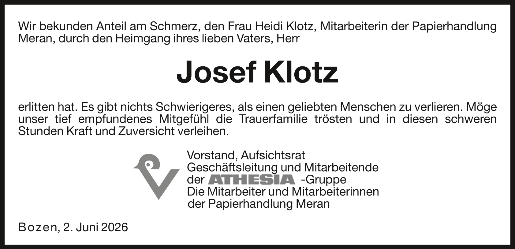 Klotz Josef - AN
