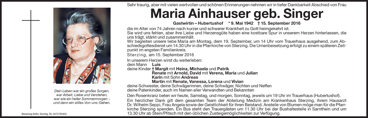 Traueranzeige
