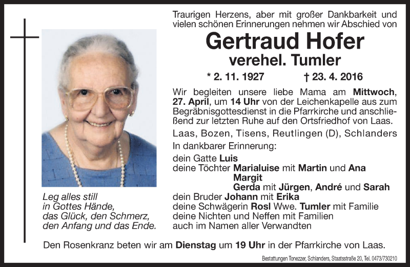 Traueranzeige