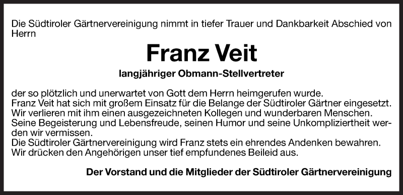 Traueranzeige
