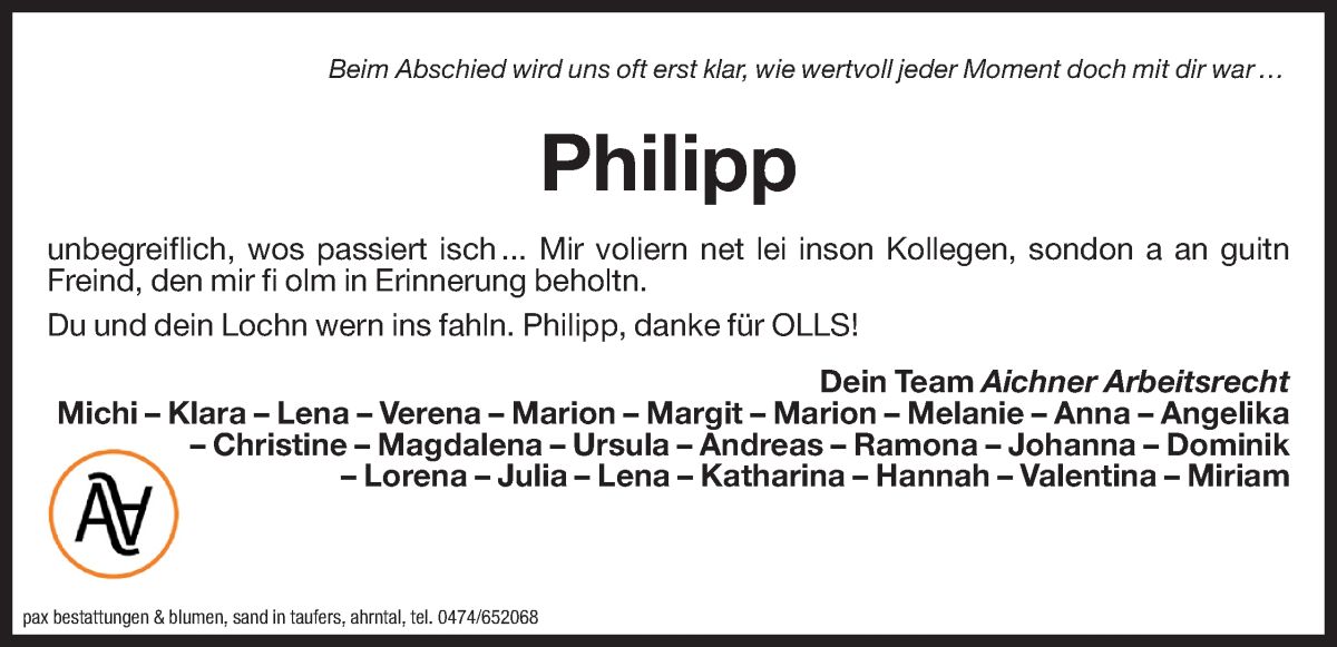 Traueranzeige